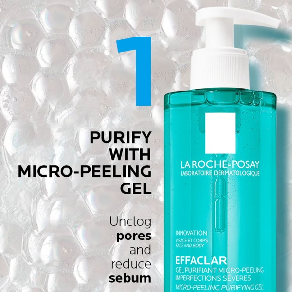 La Roche Posay Effaclar Micropeeling Gel Face & Body Cleanser 400ml