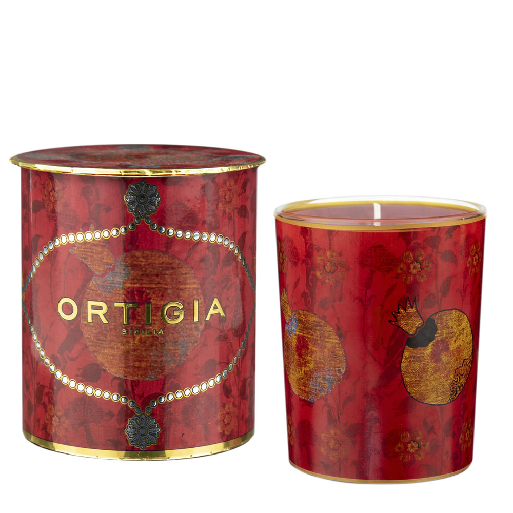 Ortigia Sicilia Melograno Decorated Candle Small 150g