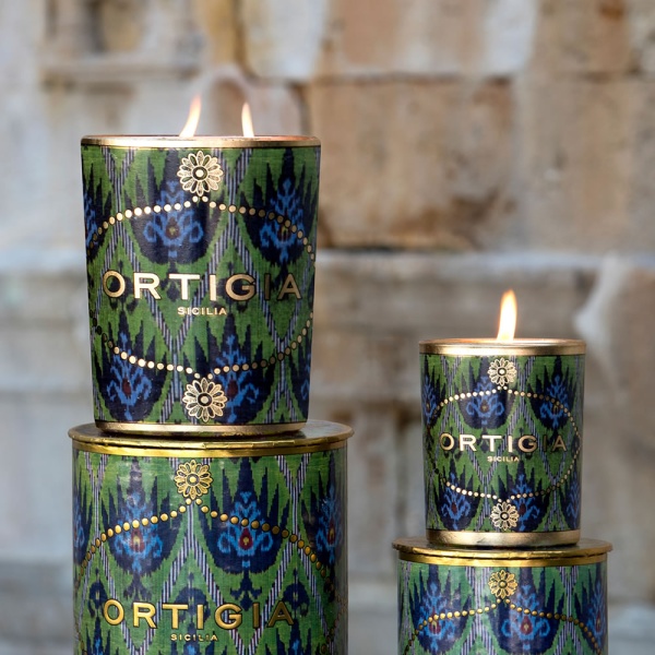 Ortigia Sicilia Bergamotto Decorated Candle Small 150g