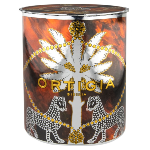 Ortigia Sicilia Ambra Nera Decorated Candle Medium 380g