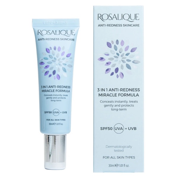 Rosalique 3 In 1 Anti-Redness Miracle Formula SPF 50 30ml